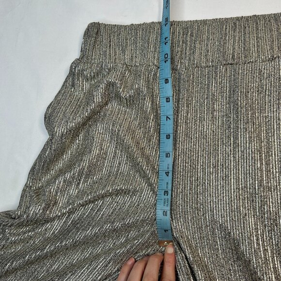 INC International Concepts Metallic Wide-Leg High Rise Pull-On Pants Palazzo Med - Picture 8 of 14